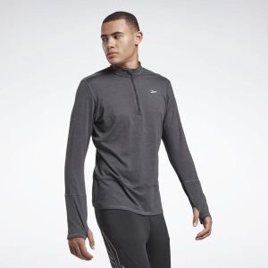 Bluza Męskie Reebok Running Essentials Czarne PL 93UFAKW